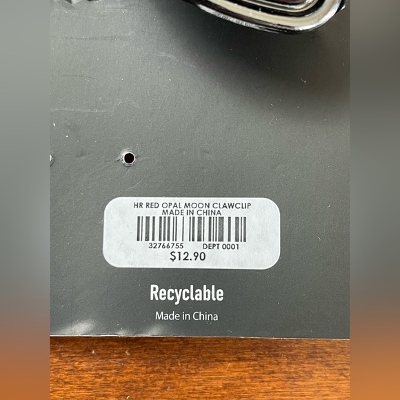 Hot Topic : Social Collision Red Opal Moon Bat Claw Hair Clip Clawclip - Picture 6 of 6